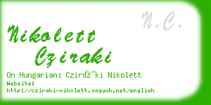 nikolett cziraki business card